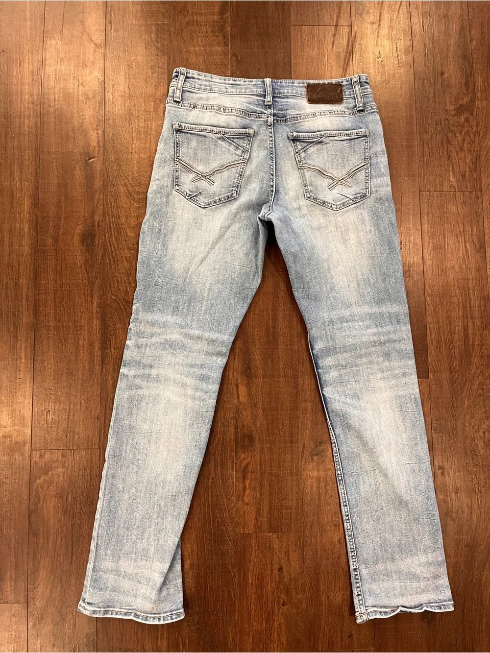 BKE Jake Straight Leg Jeans Mens 32x32 Blue Light Wash Regular Stretch Denim